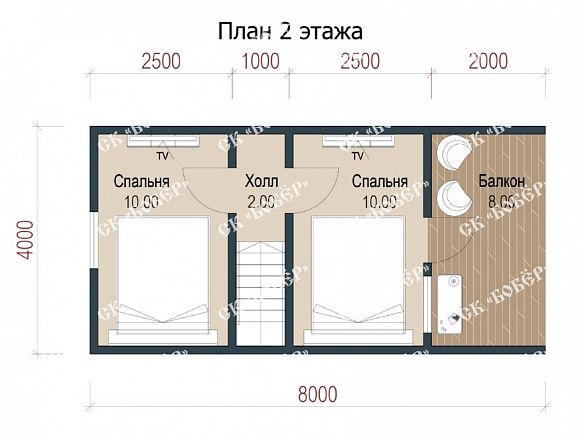 Дом из бруса 8х8. фото