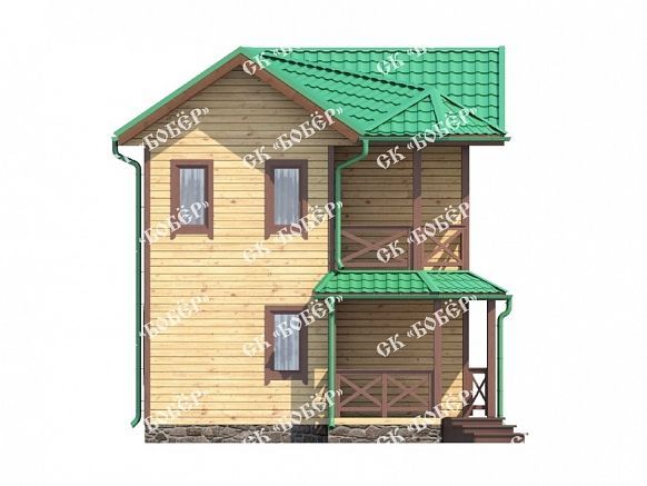 Дачный дом из бруса 6.5х6.5. фото
